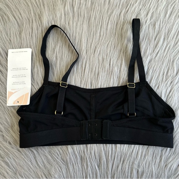 All You Lively Wireless Bra Womens‎ Size Small Black Wirefree Unlined Mesh - Picture 4 of 6
